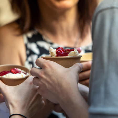 Ice cream in cups at event