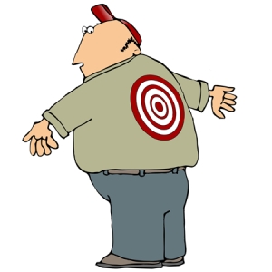 Man with a target on his back