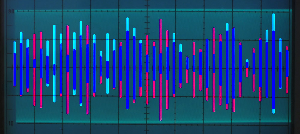 Voice patterns overlayed